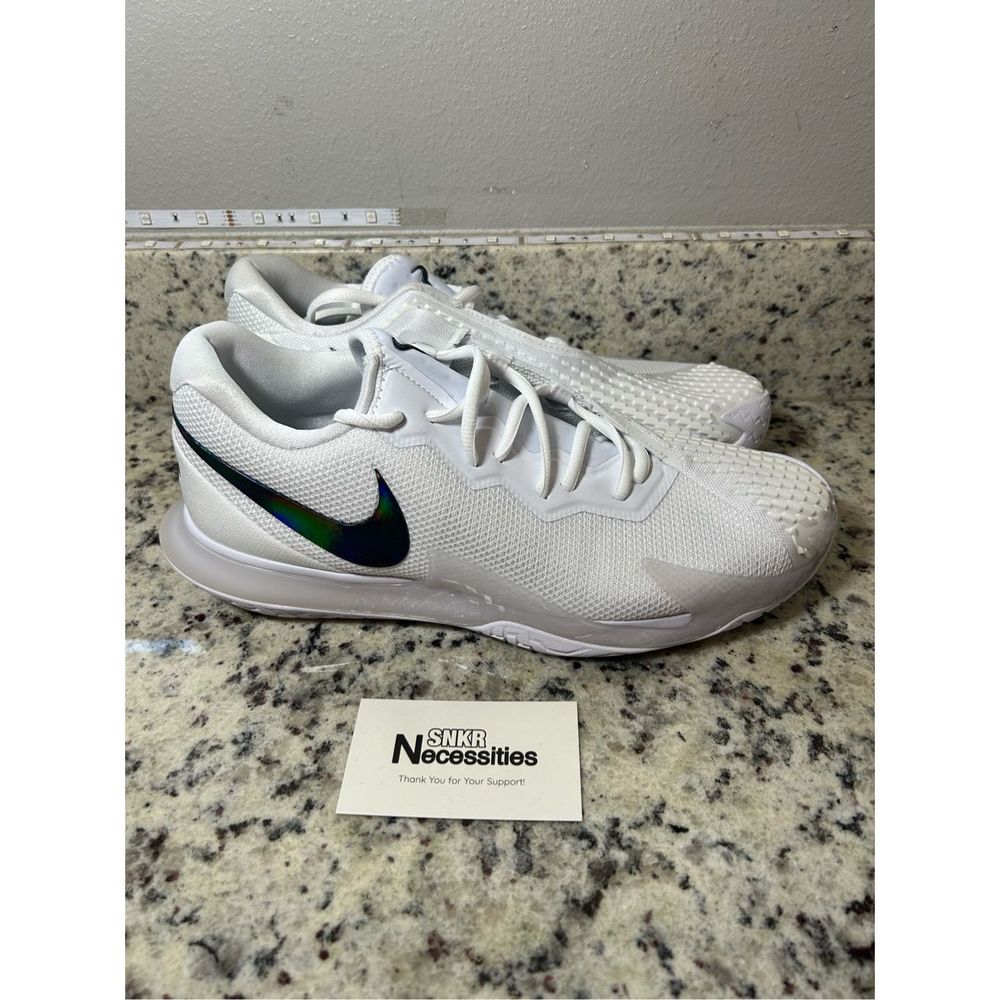 NEW Men's Size 9.5 Nike Court Zoom Vapor Cage 4 RAFA Rafael Nadal White DD1579-1
